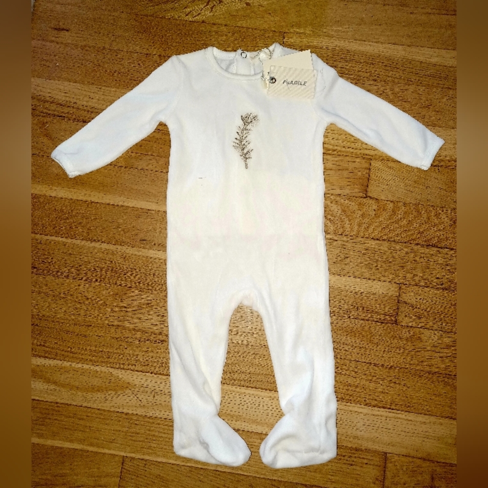 Baby Girl Footie Onesie Sleeper - Fragile - 9 months